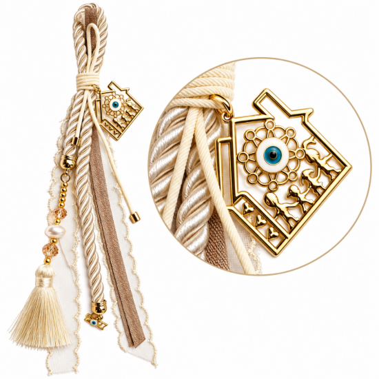 2027 LUCKY CHARM WITH GOLD-TONE HOUSE, EVIL EYE AN