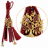 2027 LUCKY CHARM WITH GOLD-TONE WISHING TREE, EVIL EYE AND BURGUNDY TASSEL