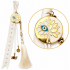 2027 LUCKY CHARM WITH TREE OF LIFE, EVIL EYE AND IVORY TASSEL