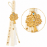 2027 LUCKY CHARM WITH GOLD TREE OF LIFE AND IVORY RIBBONS