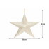 BEIGE HANGING FABRIC CHRISTMAS STAR 80 CM