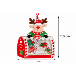 CHRISTMAS HANGING REINDEER WITH MAILBOX ORNAMENT 11×11.5 CM
