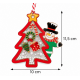 CHRISTMAS HANGING TREE ORNAMENT WITH SNOWMAN AND T