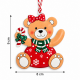 CHRISTMAS HANGING TEDDY BEAR ORNAMENT WITH CANDY C