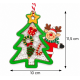 CHRISTMAS HANGING TREE ORNAMENT WITH REINDEER AND 