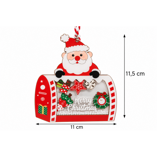CHRISTMAS HANGING SANTA CLAUS MAILBOX ACRYLIC ORNA
