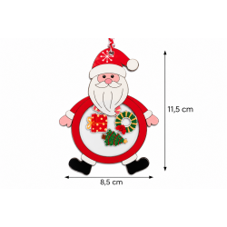 CHRISTMAS HANGING SANTA CLAUS  ACRYLIC ORNAMENT 8.5X11.5 CM