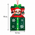 CHRISTMAS HANGING PUPPY WITH SANTA HAT IN GREEN GIFT BOX ORNAMENT 5.5 × 10 CM