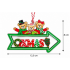CHRISTMAS HANGING XMAS ARROW ORNAMENT WITH TEDDY BEARS 12.5X8 CM