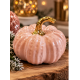 PINK CERAMIC DECORATIVE PUMPKIN WITH GOLD STEM 15× PINK CERAMIC DECORATIVE PUMPKIN WITH GOLD STEM 15×