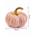 PINK CERAMIC DECORATIVE PUMPKIN WITH GOLD STEM 15×12 CM