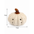 WHITE CERAMIC DECORATIVE PUMPKIN 7X4 CM