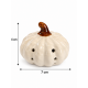 WHITE CERAMIC DECORATIVE PUMPKIN 7X4 CM WHITE CERAMIC DECORATIVE PUMPKIN 7X4 CM