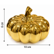 GOLD GLOSSY DECORATIVE PUMPKIN 10X8 CM