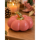 PINK CERAMIC DECORATIVE PUMPKIN WITH GOLD STEM 10× PINK CERAMIC DECORATIVE PUMPKIN WITH GOLD STEM 10×