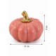 PINK CERAMIC DECORATIVE PUMPKIN WITH GOLD STEM 11× PINK CERAMIC DECORATIVE PUMPKIN WITH GOLD STEM 11×