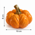 ORANGE CERAMIC DECORATIVE PUMPKIN WITH GOLD STEM 8×10 CM