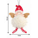 CHRISTMAS HANGING ANGEL ORNAMENT WITH POM POM AND 