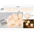 10 LED BATTERY-OPERATED CHRISTMAS STRING LIGHTS WITH WHITE COTTON BALLS 6 CM AND WARM WHITE LIGHT – 1.5 METERS