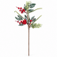 CHRISTMAS BRANCH WITH RED BERRIES AND SNOW-FROSTED CHRISTMAS BRANCH WITH RED BERRIES AND SNOW-FROSTED