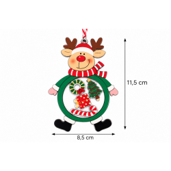 CHRISTMAS HANGING REINDEER  ACRYLIC ORNAMENT 8.5X11.5 CM