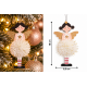 CHRISTMAS HANGING ANGEL ORNAMENT WITH POM POM 18 × CHRISTMAS HANGING ANGEL ORNAMENT WITH POM POM 18 ×
