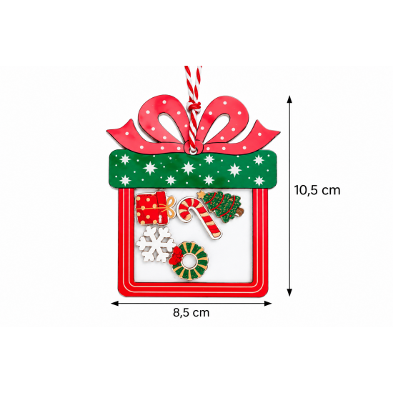 CHRISTMAS HANGING GIFT BOX ORNAMENT IN TRANSPARENT CHRISTMAS HANGING GIFT BOX ORNAMENT IN TRANSPARENT