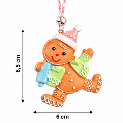 ΧΡΙΣΤΟΥΓΕΝΝΙΑΤΙΚΟ ΚΕΡΑΜΙΚΟ ΣΤΟΛΙΔΙ GINGERBREAD 6,5 × 6 ΕΚ. – 2 ΣΧΕΔΙΑ