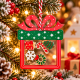 CHRISTMAS HANGING GIFT BOX ORNAMENT IN TRANSPARENT CHRISTMAS HANGING GIFT BOX ORNAMENT IN TRANSPARENT
