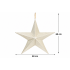 BEIGE HANGING FABRIC CHRISTMAS STAR 60 CM