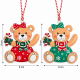 CHRISTMAS HANGING TEDDY BEAR ORNAMENT WITH CANDY C