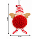 CHRISTMAS HANGING ANGEL ORNAMENT WITH POM POM AND 