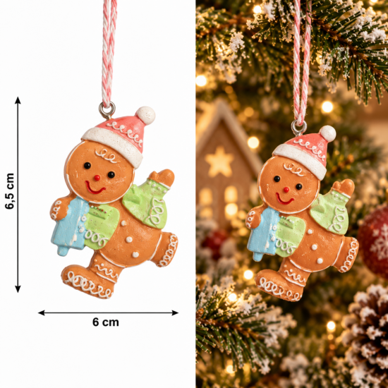 ΧΡΙΣΤΟΥΓΕΝΝΙΑΤΙΚΟ ΚΕΡΑΜΙΚΟ ΣΤΟΛΙΔΙ GINGERBREAD 6,5