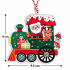 CHRISTMAS HANGING TRAIN ORNAMENT WITH SANTA CLAUS 9.5 × 9 CM