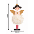 CHRISTMAS HANGING ANGEL ORNAMENT WITH POM POM 18 × 8.5 CM