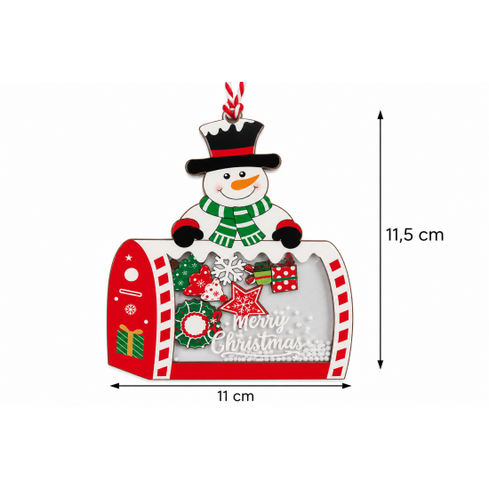 CHRISTMAS HANGING SNOWMAN WITH MAILBOX ORNAMENT 11