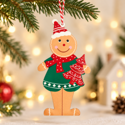 ΧΡΙΣΤΟΥΓΕΝΝΙΑΤΙΚΟ ΚΡΕΜΑΣΤΟ ΣΤΟΛΙΔΙ GINGERBREAD ΜΕ ΔΕΝΤΡΑΚΙ 12 ΕΚ.