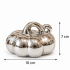 DECORATIVE SILVER METALLIC PUMPKIN 10X7 CM