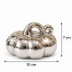 DECORATIVE SILVER METALLIC PUMPKIN 10X7 CM DECORATIVE SILVER METALLIC PUMPKIN 10X7 CM