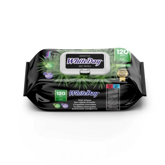 ΜΩΡΟΜΑΝΤΗΛΑ WHITEDAY ΜΕ ΚΑΠΑΚΙ 120ΤΕΜ ALOE VERA 