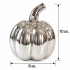 DECORATIVE SILVER PUMPKIN WITH GLOSSY FINISH 8X10 CM
