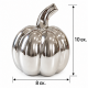 DECORATIVE SILVER PUMPKIN WITH GLOSSY FINISH 8X10 DECORATIVE SILVER PUMPKIN WITH GLOSSY FINISH 8X10