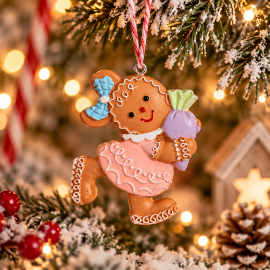 ΧΡΙΣΤΟΥΓΕΝΝΙΑΤΙΚΟ ΚΕΡΑΜΙΚΟ ΣΤΟΛΙΔΙ GINGERBREAD 6,5