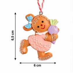 ΧΡΙΣΤΟΥΓΕΝΝΙΑΤΙΚΟ ΚΕΡΑΜΙΚΟ ΣΤΟΛΙΔΙ GINGERBREAD 6,5 × 6 ΕΚ. – 2 ΣΧΕΔΙΑ