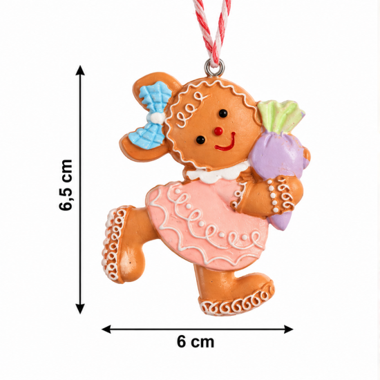 ΧΡΙΣΤΟΥΓΕΝΝΙΑΤΙΚΟ ΚΕΡΑΜΙΚΟ ΣΤΟΛΙΔΙ GINGERBREAD 6,5