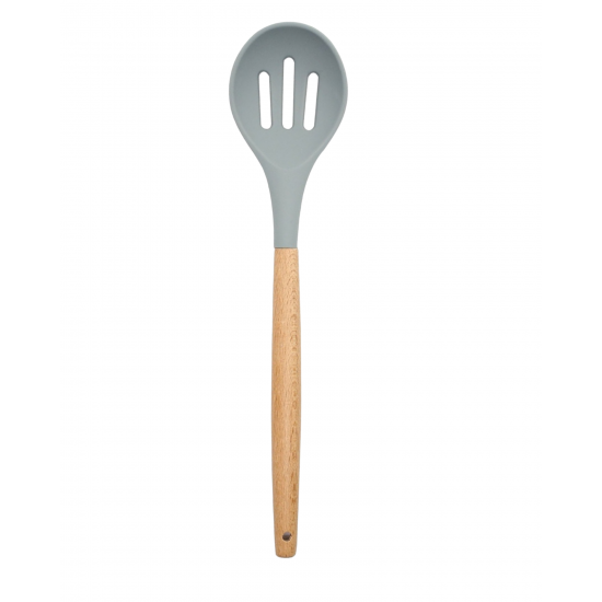 PROVISIONS ACACIA WOOD AND SILICONE SLOTTED SPOON 